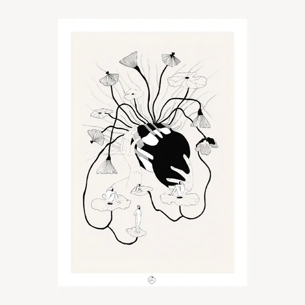 L’Esprit du vide illustration A3 à l’encre Noire