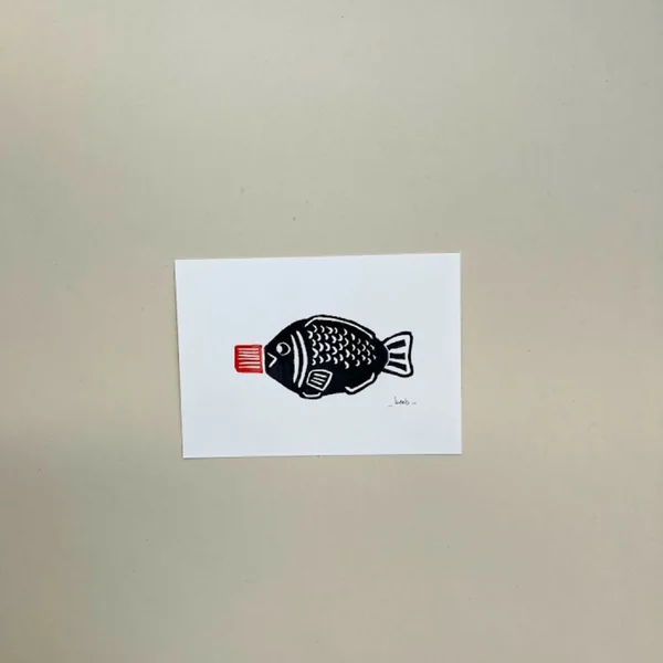 Linogravure 10cm x 15 cm (A6) - Soy sauce