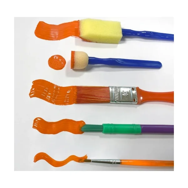 Lot de 25 pinceaux et brosses colorés