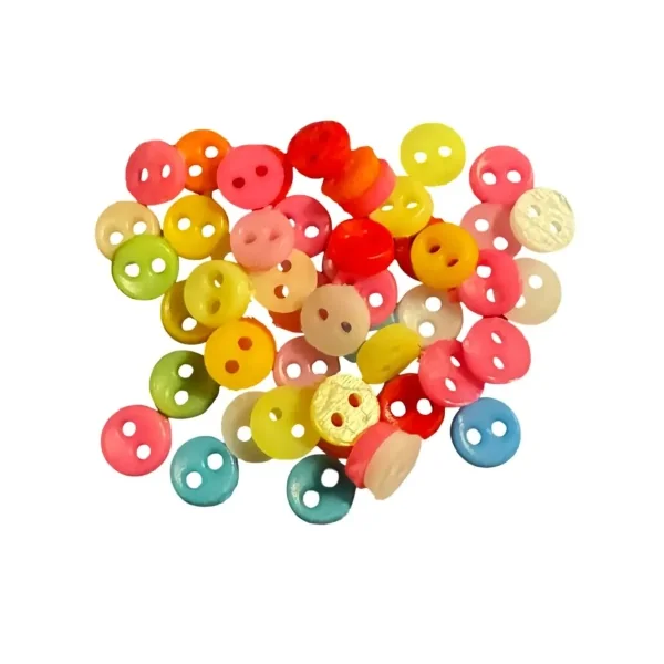 Lot de 50 boutons mercerie miniature deux trous 1/12e