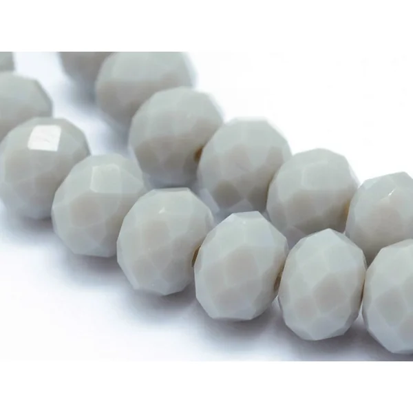 Lot de 50 perles à facettes en verre 8x6 mm - bleu et vert