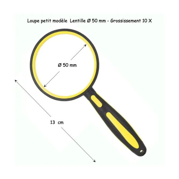 Loupe Ø 50 mm - Petit modèle - 10 X