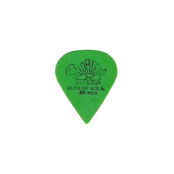 MEDIATOR TORTEX SHARP MEDIUM VERT 0,88mm DUNLOP A L'UNITE