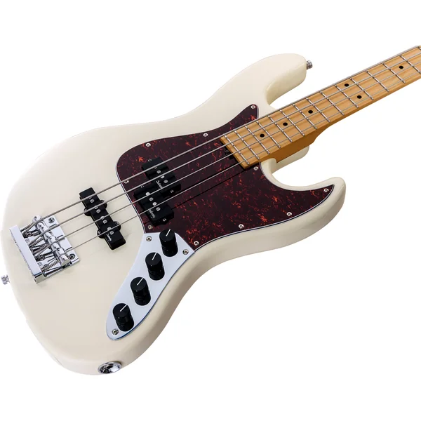 MetroExpress 21-Fret Hybrid P/J Bass V2 4-String (MN) - olympic white