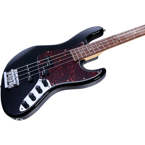 MetroExpress 21-Fret Hybrid P/J Bass V2 4-String (PF) - black pearl