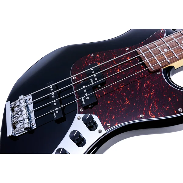 MetroExpress 21-Fret Hybrid P/J Bass V2 4-String (PF) - black pearl
