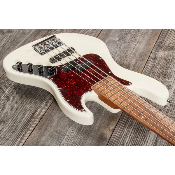 MetroExpress 21-Fret Hybrid P/J Bass V2 5-String (PF) - olympic white