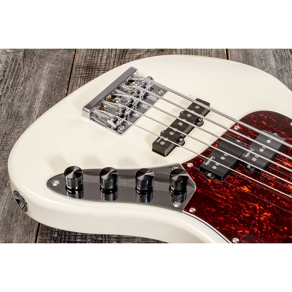 MetroExpress 21-Fret Hybrid P/J Bass V2 5-String (PF) - olympic white