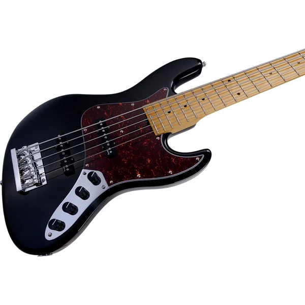 MetroExpress 21-Fret Vintage J/J Bass (MN) - solid black