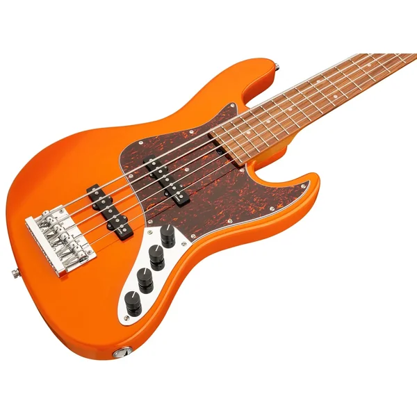 MetroExpress 21-Fret Vintage J/J Bass (MOR) - candy apple orange metallic