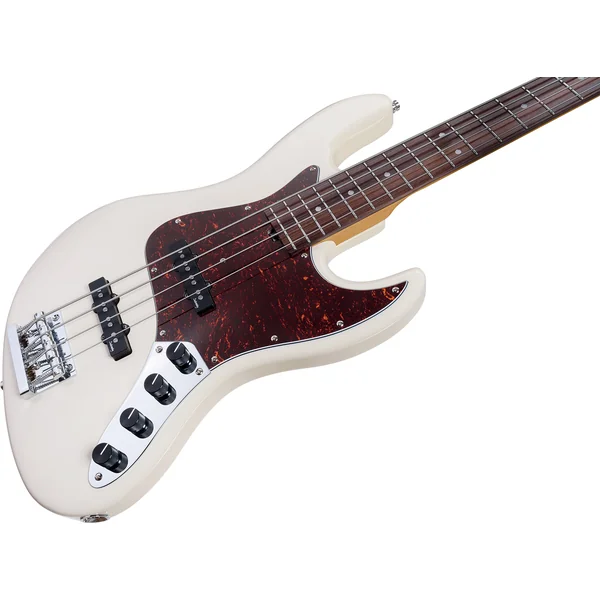 MetroExpress 21-Fret Vintage J/J Bass V2 4-String (PF) - olympic white
