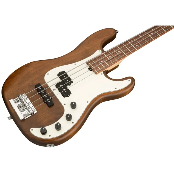 Metroline 21-Fret Hybrid P/J Bass Alder (4-String, Germany, MOR) - antique tobacco transparent satin