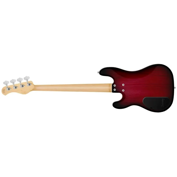 Metroline 21-Fret Hybrid P/J Bass Alder (4-String, Germany, MOR) - burgundy blackburst transparent satin