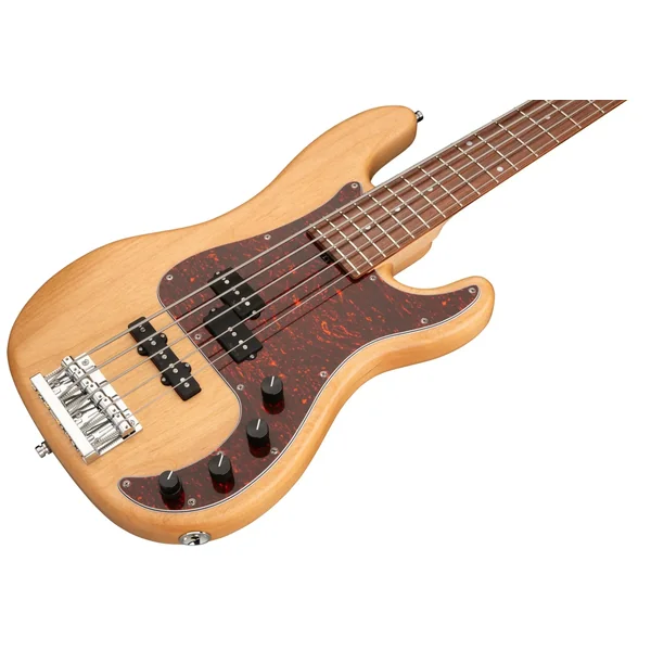 Metroline 21-Fret Hybrid P/J Bass Alder (5-String, Germany, MOR) - natural transparent satin