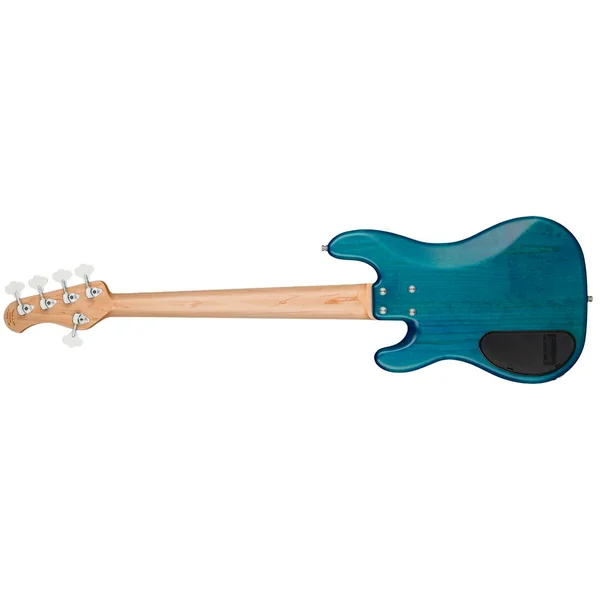 Metroline 21-Fret Hybrid P/J Bass Alder (5-String, Germany, MOR) - ocean blue transparent satin