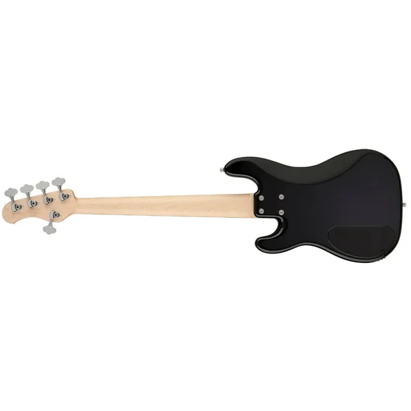 Metroline 21-Fret Hybrid P/J Bass Alder (5-String, Germany, MOR) - solid black high polish