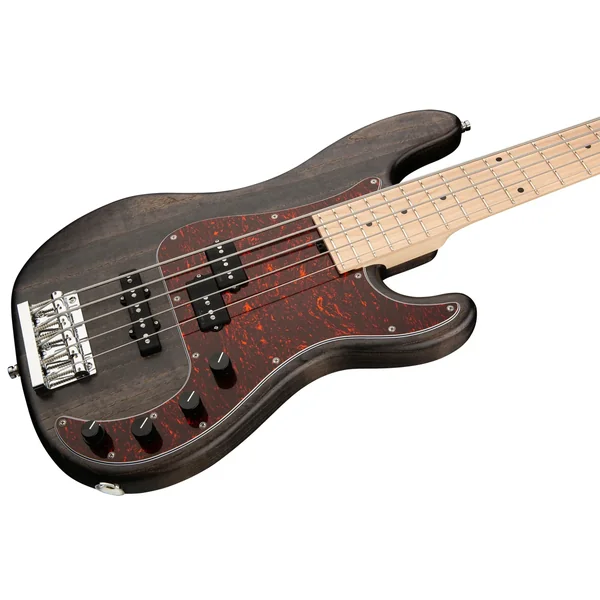 MetroLine 21-Fret Hybrid P/J Bass Ash (5-String, Germany, MN) - nirvana black transparent satin