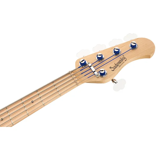 MetroLine 21-Fret Hybrid P/J Bass Ash (5-String, Germany, MN) - nirvana black transparent satin