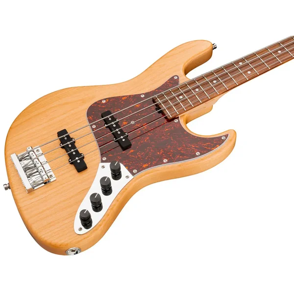 MetroLine 21-Fret Vintage J/J Bass Alder 4-String (Germany, MOR) - natural transparent satin