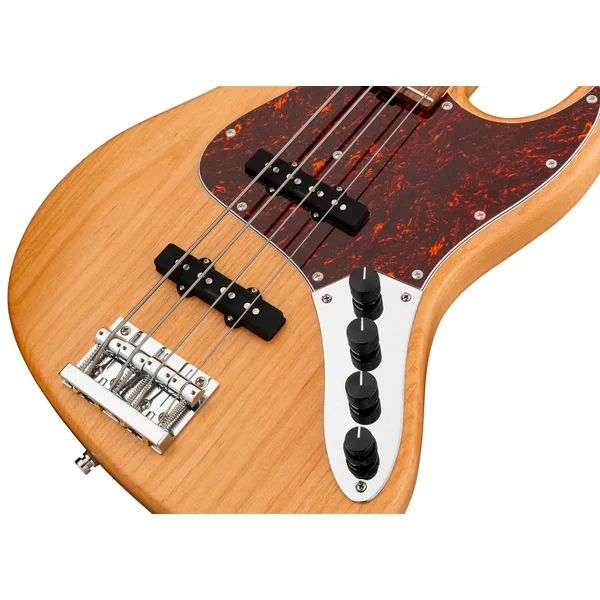 MetroLine 21-Fret Vintage J/J Bass Alder 4-String (Germany, MOR) - natural transparent satin