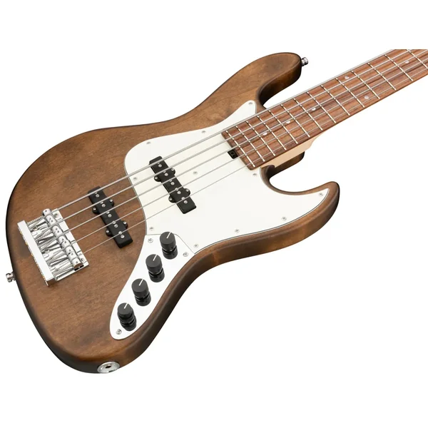 MetroLine 21-Fret Vintage J/J Bass Alder (5-String, Germany, Morado) - antique tobacco transparent satin