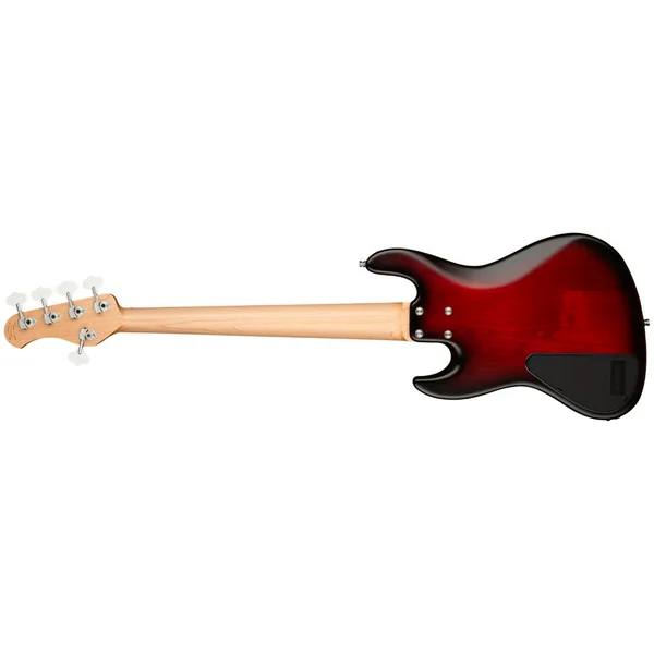 MetroLine 21-Fret Vintage J/J Bass Alder (5-String, Germany, Morado) - burgundy blackburst transparent satin