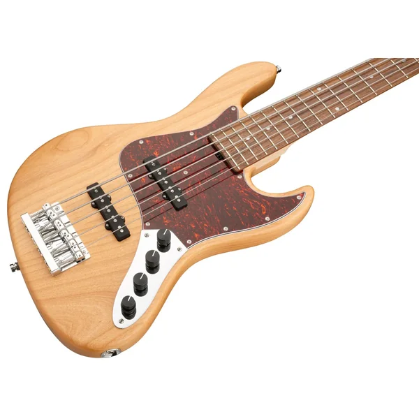 MetroLine 21-Fret Vintage J/J Bass Alder (5-String, Germany, Morado) - natural transparent satin
