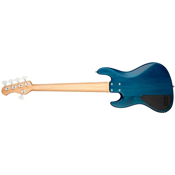 MetroLine 21-Fret Vintage J/J Bass Alder (5-String, Germany, Morado) - ocean blue transparent satin