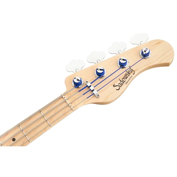 MetroLine 21-Fret Vintage J/J Bass Ash (4-String, Germany, MN) - solid black gloss