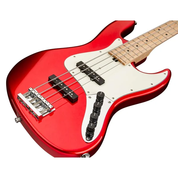 MetroLine 21-Fret Vintage J/J Bass Ash (4-String, Germany, MN) - solid candy apple red metallic