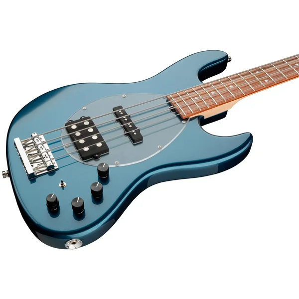 MetroLine 21-Fret Vintage M/J Bass Alder 4-String (Germany, MOR) - dark lake placid blue metallic