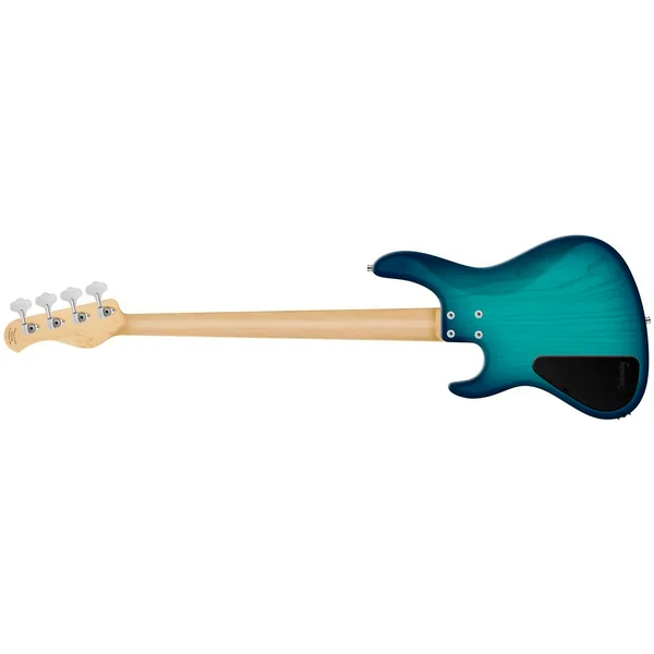 MetroLine 24-Fret Modern Bass, Ash, 4-String (Germany, MN) - bora blue burst transparent satin