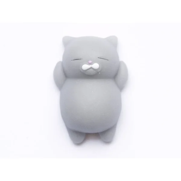 Mini squishy chat gris qui dort - anti-stress
