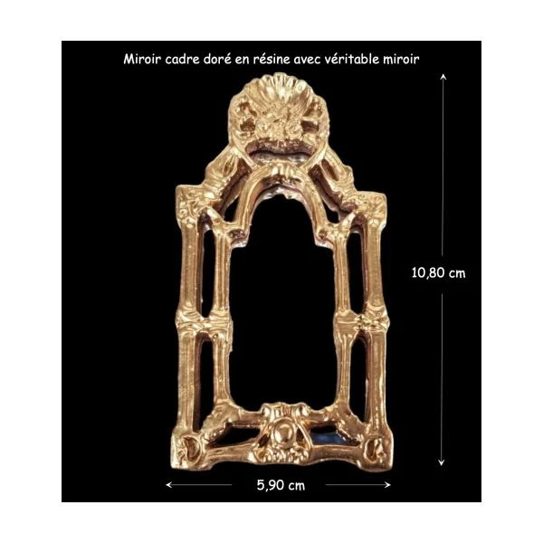 Miroir cadre doré style Victorien