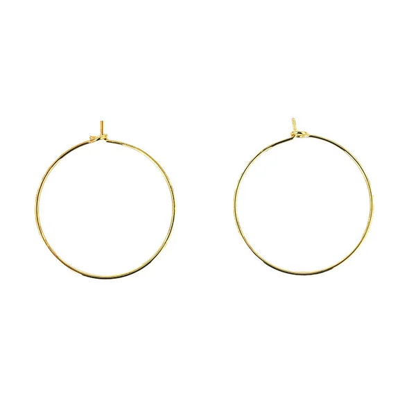 Paire de boucles d'oreilles créoles 25 mm - Doré