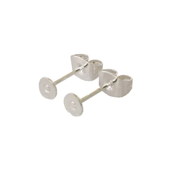Paire de puces d'oreilles avec embouts - flash argent 925