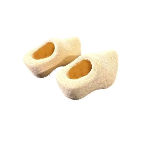 Paire de sabots en bois naturel miniature 1/12e