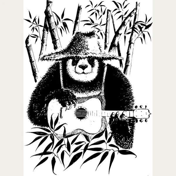 Panda Blues (30x40cm)