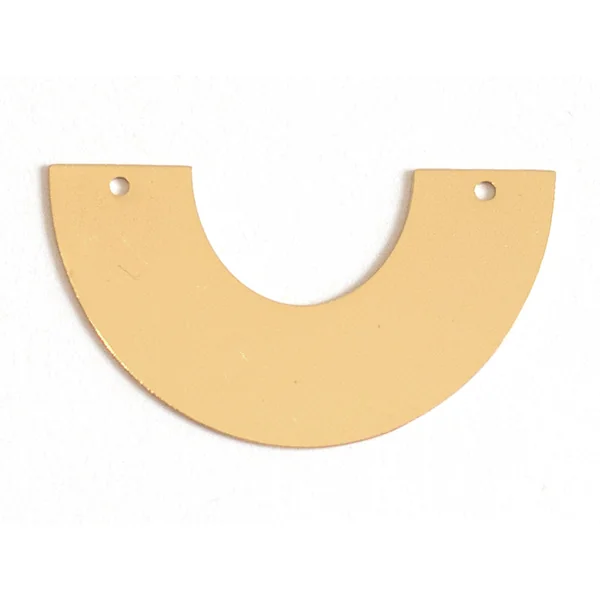 Pendentif demi-cercle - doré à l'or fin 24K