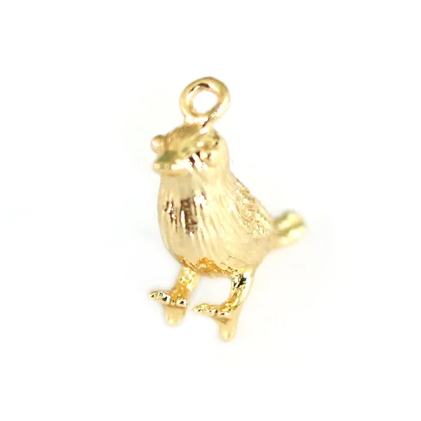 Pendentif oiseau - doré à l'or fin