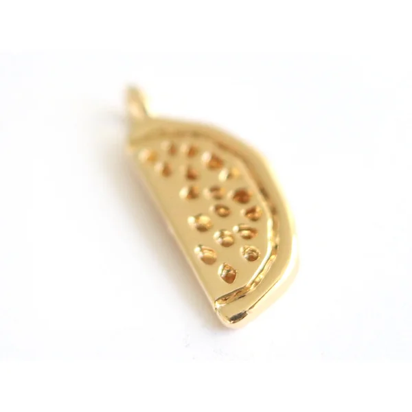 Pendentif pastèque - doré à l'or fin