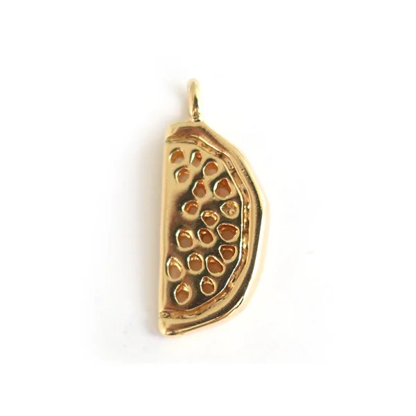 Pendentif pastèque - doré à l'or fin