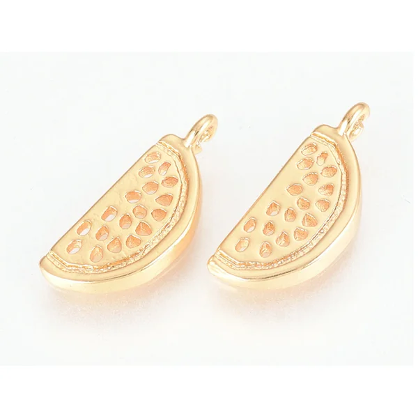 Pendentif pastèque - doré à l'or fin