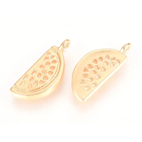 Pendentif pastèque - doré à l'or fin