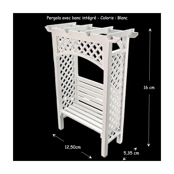 Pergola avec banc intégré