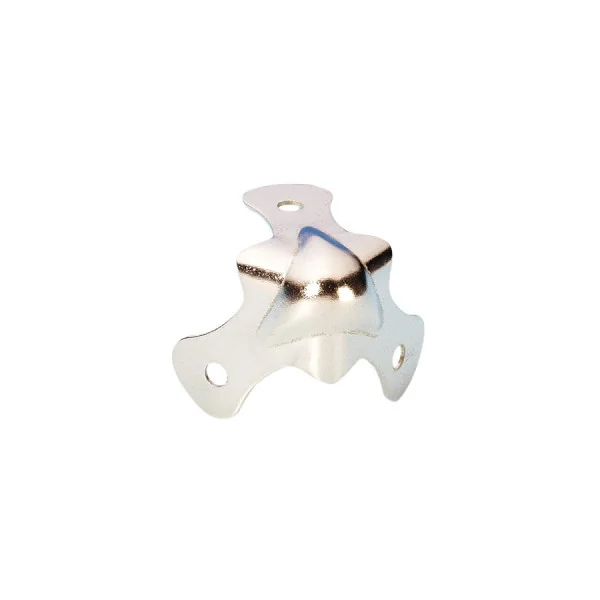PETIT COIN BOULE 3 PATTES METAL NICKEL (1 TROU / PATTE) (80120)