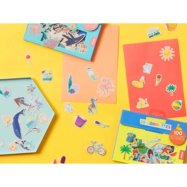 Pochette de 50 grandes gommettes - petits chiens et petits chats