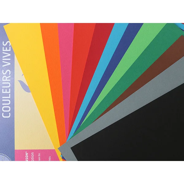 Pochette papier de création Canson - Couleurs vives - A4 150g/m²