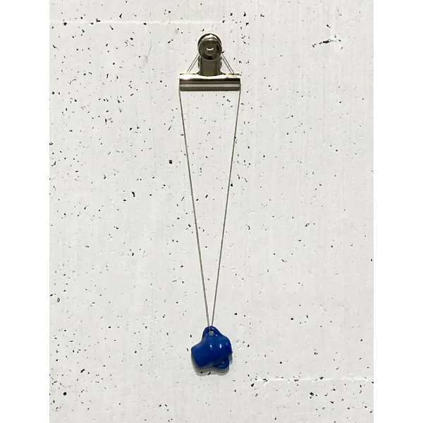 PORCELAINE MINIATURE PENDANT AND SILVER CHAIN