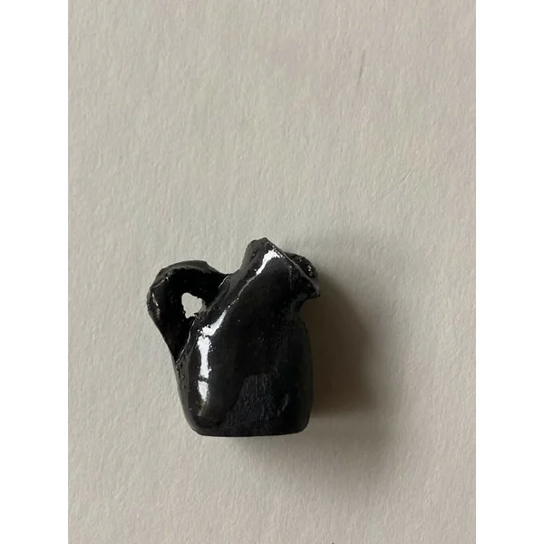 PORCELAINE MINIATURE PENDANT AND SILVER CHAIN